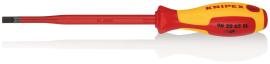KNIPEX 98 20 65 SL Schraubendreher (Slim) für Schlitzschrauben 262 mm brüniert isolierender Mehrkomponenten-Griff, VDE-geprüft Produktbild