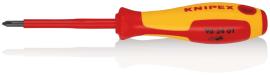 KNIPEX 98 24 01 Schraubendreher für Kreuzschlitzschrauben Phillips® 187 mm brüniert isolierender Mehrkomponenten-Griff, VDE-geprüft Produktbild