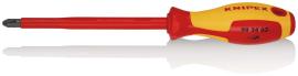 KNIPEX 98 24 03 Schraubendreher für Kreuzschlitzschrauben Phillips® 270 mm brüniert isolierender Mehrkomponenten-Griff, VDE-geprüft Produktbild