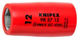 KNIPEX 98 37 12 Steckschlüsseleinsatz für Sechskantschrauben mit Innenvierkant 3/8" 44 mm Produktbild