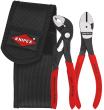 KNIPEX 00 20 72 V02 Mini-Zangenset in Werkzeuggürteltasche 1 x 87 01 150, 1 x 74 01 160 Produktbild