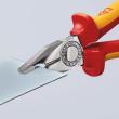 KNIPEX 03 06 180 T Kombizange 180 mm verchromt isoliert mit Mehrkomponenten-Hüllen, VDE-geprüft; mit integrierter isolierter Befestigungsöse zum Anbringen einer Absturzsicherung Produktbild img8 S