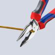 KNIPEX 08 22 185 Spitz-Kombizange 185 mm schwarz atramentiert mit Comfort-Griffen poliert Produktbild img8 S