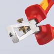 KNIPEX 11 06 160 T Abisolierzange mit Öffnungsfeder, universal 160 mm verchromt isoliert mit Mehrkomponenten-Hüllen, VDE-geprüft; mit integrierter isolierter Befestigungsöse zum Anbringen einer Absturzsicherung Produktbild img4 S