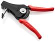 KNIPEX 12 11 180 Abisolierzange mit Formmessern 180 mm schwarz lackiert mit Kunststoff-Griffhüllen Produktbild img3 S