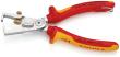 KNIPEX 13 66 180 T StriX® Abisolierzangen mit Kabelschere 180 mm verchromt isoliert mit Mehrkomponenten-Hüllen, VDE-geprüft; mit integrierter isolierter Befestigungsöse zum Anbringen einer Absturzsicherung Produktbild img2 S