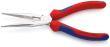 KNIPEX 26 15 200 Flachrundzange mit Schneide (Storchschnabelzange) 200 mm verchromt mit Mehrkomponenten-Hüllen Produktbild img2 S