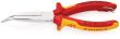 KNIPEX 26 26 200 T Flachrundzange mit Schneide (Storchschnabelzange) 200 mm verchromt isoliert mit Mehrkomponenten-Hüllen, VDE-geprüft; mit integrierter isolierter Befestigungsöse zum Anbringen einer Absturzsicherung Produktbild img1 S