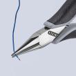 KNIPEX 35 22 115 Elektronik-Greifzange mit durchgestecktem Gelenk 115 mm mit Mehrkomponenten-Hüllen spiegelpoliert Produktbild img5 S