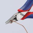 KNIPEX 35 32 115 Elektronik-Greifzange mit durchgestecktem Gelenk 115 mm mit Mehrkomponenten-Hüllen spiegelpoliert Produktbild img3 S