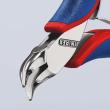 KNIPEX 35 42 115 Elektronik-Greifzange mit durchgestecktem Gelenk 115 mm mit Mehrkomponenten-Hüllen spiegelpoliert Produktbild img4 S