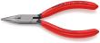 KNIPEX 37 31 125 Greifzange für Feinmechanik 125 mm schwarz atramentiert mit Kunststoff überzogen poliert Produktbild
