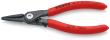 KNIPEX 48 31 J0 Präzisions-Sicherungsringzange für Innenringe in Bohrungen mit Überdehnungsschutz 140 mm grau atramentiert mit rutschhemmendem Kunststoff überzogen Produktbild