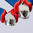 KNIPEX 77 02 130 Elektronik-Seitenschneider mit durchgestecktem Gelenk 130 mm mit Mehrkomponenten-Hüllen spiegelpoliert Produktbild img5 S