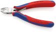 KNIPEX 77 02 120 H Elektronik-Seitenschneider mit eingesetzter Hartmetallschneide 120 mm mit Mehrkomponenten-Hüllen spiegelpoliert Produktbild img2 S