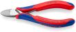 KNIPEX 77 02 130 Elektronik-Seitenschneider mit durchgestecktem Gelenk 130 mm mit Mehrkomponenten-Hüllen spiegelpoliert Produktbild img1 S