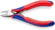 KNIPEX 77 02 130 Elektronik-Seitenschneider mit durchgestecktem Gelenk 130 mm mit Mehrkomponenten-Hüllen spiegelpoliert Produktbild img2 S