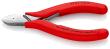 KNIPEX 77 21 115 N Elektronik-Seitenschneider mit durchgestecktem Gelenk 115 mm mit Kunststoff überzogen spiegelpoliert Produktbild img1 S