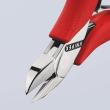 KNIPEX 77 21 115 N Elektronik-Seitenschneider mit durchgestecktem Gelenk 115 mm mit Kunststoff überzogen spiegelpoliert Produktbild img4 S