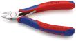 KNIPEX 77 32 120 H Elektronik-Seitenschneider mit eingesetzter Hartmetallschneide 120 mm mit Mehrkomponenten-Hüllen spiegelpoliert Produktbild img2 S