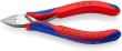 KNIPEX 77 32 130 Elektronik-Seitenschneider mit durchgestecktem Gelenk 130 mm mit Mehrkomponenten-Hüllen spiegelpoliert Produktbild