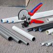 KNIPEX 90 25 20 Rohrschneider für Verbund- und Schutzrohre 210 mm verchromt mit Mehrkomponenten-Hüllen Produktbild img18 S