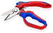 KNIPEX 95 05 20 SB Gewinkelte Elektrikerschere 160 mm spiegelpoliert mit Mehrkomponenten-Hüllen, glasfaserverstärkt Produktbild img2 S