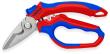 KNIPEX 95 05 20 SB Gewinkelte Elektrikerschere 160 mm spiegelpoliert mit Mehrkomponenten-Hüllen, glasfaserverstärkt Produktbild
