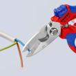 KNIPEX 95 05 155 SB Elektrikerscheren 155 mm mit Mehrkomponenten-Hüllen, glasfaserverstärkt poliert Produktbild img5 S