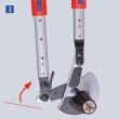KNIPEX 95 32 038 Kabelschere (Ratschenprinzip) mit Teleskopschenkeln 570 mm mit Mehrkomponenten-Hüllen brüniert Produktbild img4 S