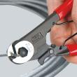KNIPEX 95 61 150 Bowdenzugschneider 150 mm schwarz atramentiert mit Kunststoff überzogen poliert Produktbild img3 S