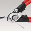 KNIPEX 95 62 190 T Drahtseilschere geschmiedet 190 mm mit Mehrkomponenten-Hüllen, mit integrierter Befestigungsöse zum Anbringen einer Absturzsicherung brüniert Produktbild img5 S