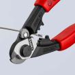 KNIPEX 95 62 190 T Drahtseilschere geschmiedet 190 mm mit Mehrkomponenten-Hüllen, mit integrierter Befestigungsöse zum Anbringen einer Absturzsicherung brüniert Produktbild img6 S