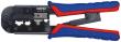 KNIPEX 97 51 10 SB Crimpzange für Westernstecker 190 mm brüniert mit Mehrkomponenten-Hüllen Produktbild