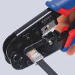 KNIPEX 97 51 10 SB Crimpzange für Westernstecker 190 mm brüniert mit Mehrkomponenten-Hüllen Produktbild img3 S