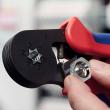 KNIPEX 97 53 14 SB Selbsteinstellende Crimpzange für Aderendhülsen mit Seiteneinführung 180 mm brüniert mit Mehrkomponenten-Hüllen Produktbild img5 S