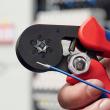 KNIPEX 97 53 14 SB Selbsteinstellende Crimpzange für Aderendhülsen mit Seiteneinführung 180 mm brüniert mit Mehrkomponenten-Hüllen Produktbild img8 S