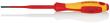 KNIPEX 98 20 35 SL Schraubendreher (Slim) für Schlitzschrauben 202 mm brüniert isolierender Mehrkomponenten-Griff, VDE-geprüft Produktbild