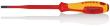 KNIPEX 98 20 55 SL Schraubendreher (Slim) für Schlitzschrauben 232 mm brüniert isolierender Mehrkomponenten-Griff, VDE-geprüft Produktbild
