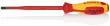 KNIPEX 98 20 65 SL Schraubendreher (Slim) für Schlitzschrauben 262 mm brüniert isolierender Mehrkomponenten-Griff, VDE-geprüft Produktbild