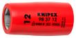 KNIPEX 98 37 12 Steckschlüsseleinsatz für Sechskantschrauben mit Innenvierkant 3/8" 44 mm Produktbild img1 S