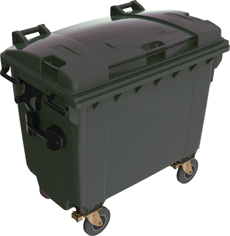 Müllcontainer 660 l KStandzeit Flachdeckel anthrazit Produktbild img1 L