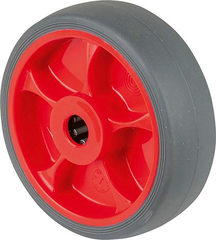 Gummirad B44 Rad Ø 100, F003 grau, Achs Ø 12, 100kg Produktbild img1 L