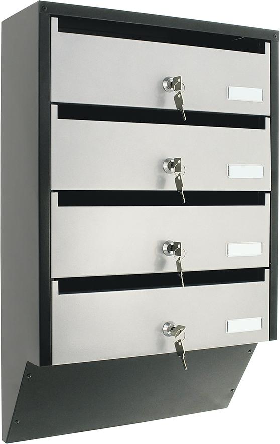 DEPOT 4 SILVER / BLACK Zyl.schloss mit 2 Schl. Produktbild img1 L
