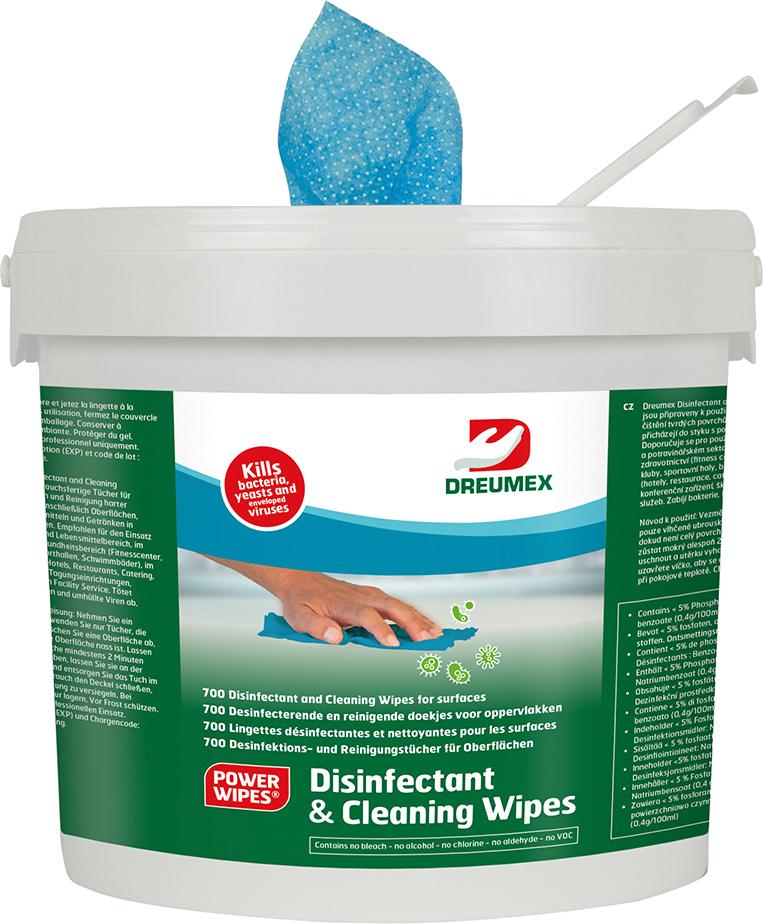 Dreumex Desinfektionstuch Box a 700 Tücher lebensmittelgeeignet blau Produktbild img1 L
