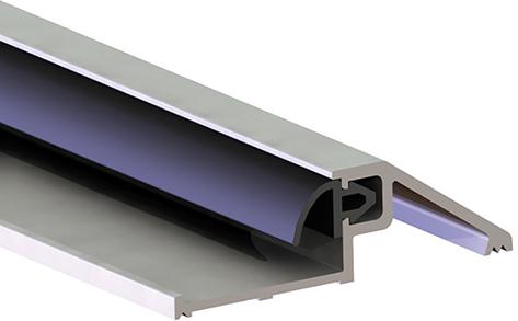 Türanschlagschiene AKW 2 z. schrauben Alu silber, Br50 x H15 x L1000 Produktbild img1 L