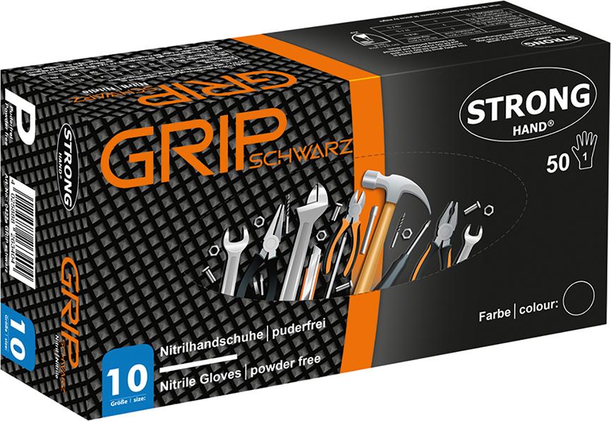 Einweghandschuh Grip, Nitril, ungepudert, orange, Gr. 11, Box=50 Stück Produktbild img1 L