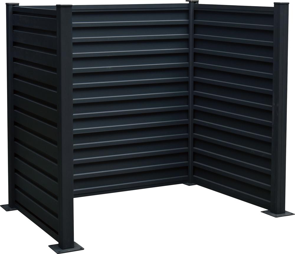 Mülltonnen-Einfassung Stah für 2 x 240 iter 150 x 115 x 122 cm Produktbild img1 L