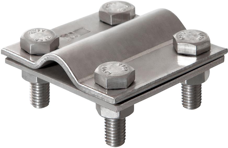 Kreuzverbinder 60x60x3mm Edelstahl flach/rund Produktbild img1 L