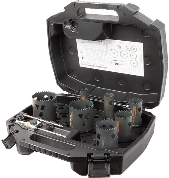 Lochsägen Set MXqs All Purpose Ultra Xcut Elektriker D25,35,44,57, 68,83mm Mandrex Produktbild img1 L